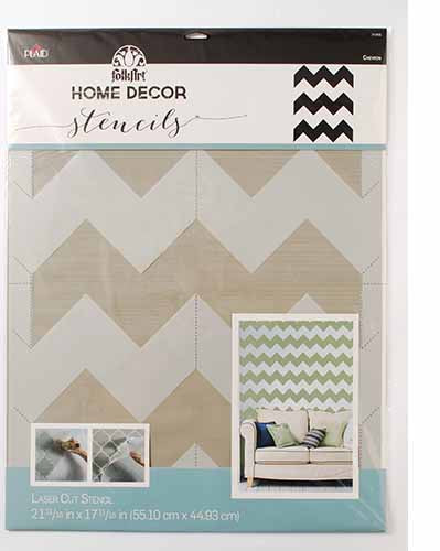 ESTENCIL CHEVRON FOLK ART