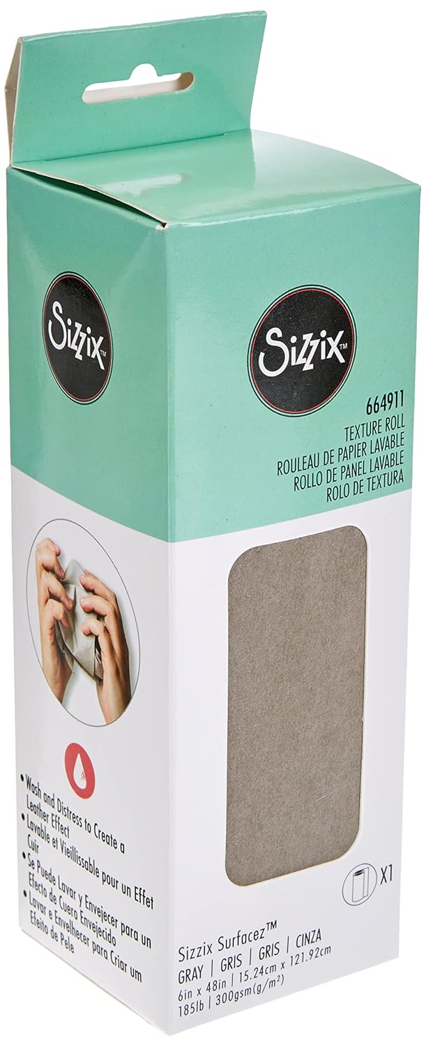 ROLLO DE PAPEL TEXTURADO TIPO CUERO SIZZIX