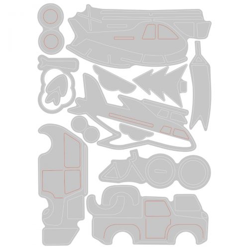 MATRIZ-TROQUEL THINILITS COLECCION TRANSPORTE SIZZIX
