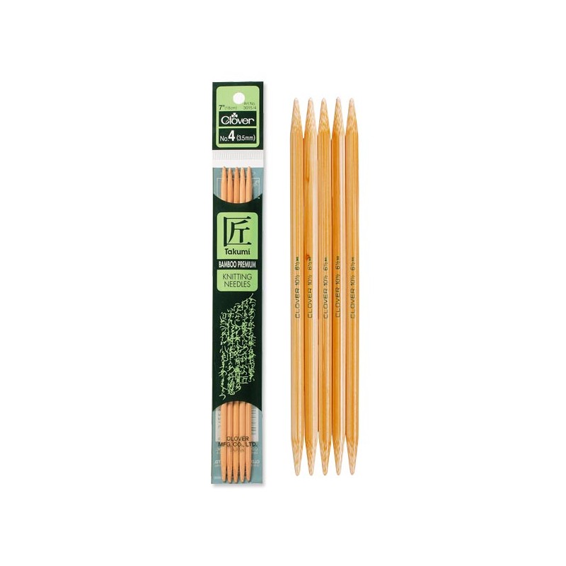 SET DE 5 PALILLOS PARA TEJER EN REDONDO CLOVER