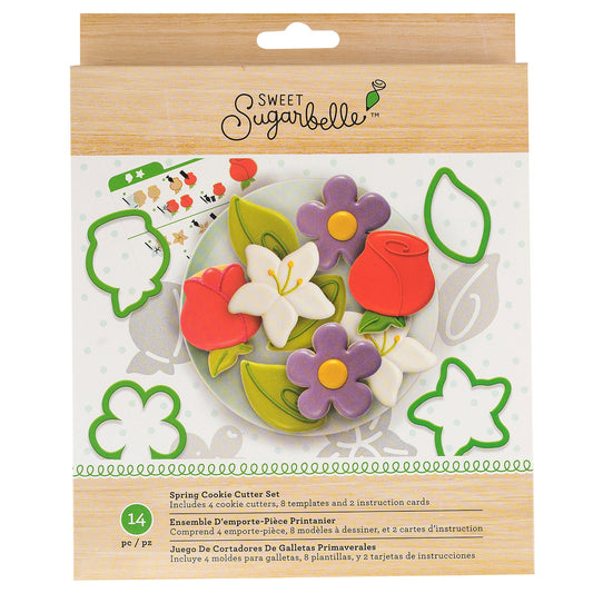 SET DE CORTADORES DE GALLETAS FLORES Y HOJAS SUGARBELLE