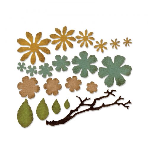 MATRIZ-TROQUEL THINILITS DE CORTE  FLORES PEQUENAS SIZZIX