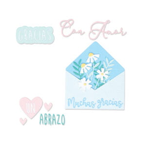 MATRIZ-TROQUEL THINILITS MIX DE PALABRAS EN ESPAÑOL Y DISEÑOS SIZZIX