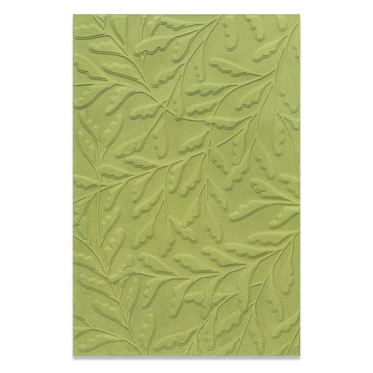 EMBOSSING FOLDER  3D DELICATES LEAVES SIZZIX (PLANTILLAS DE RELIEVE)