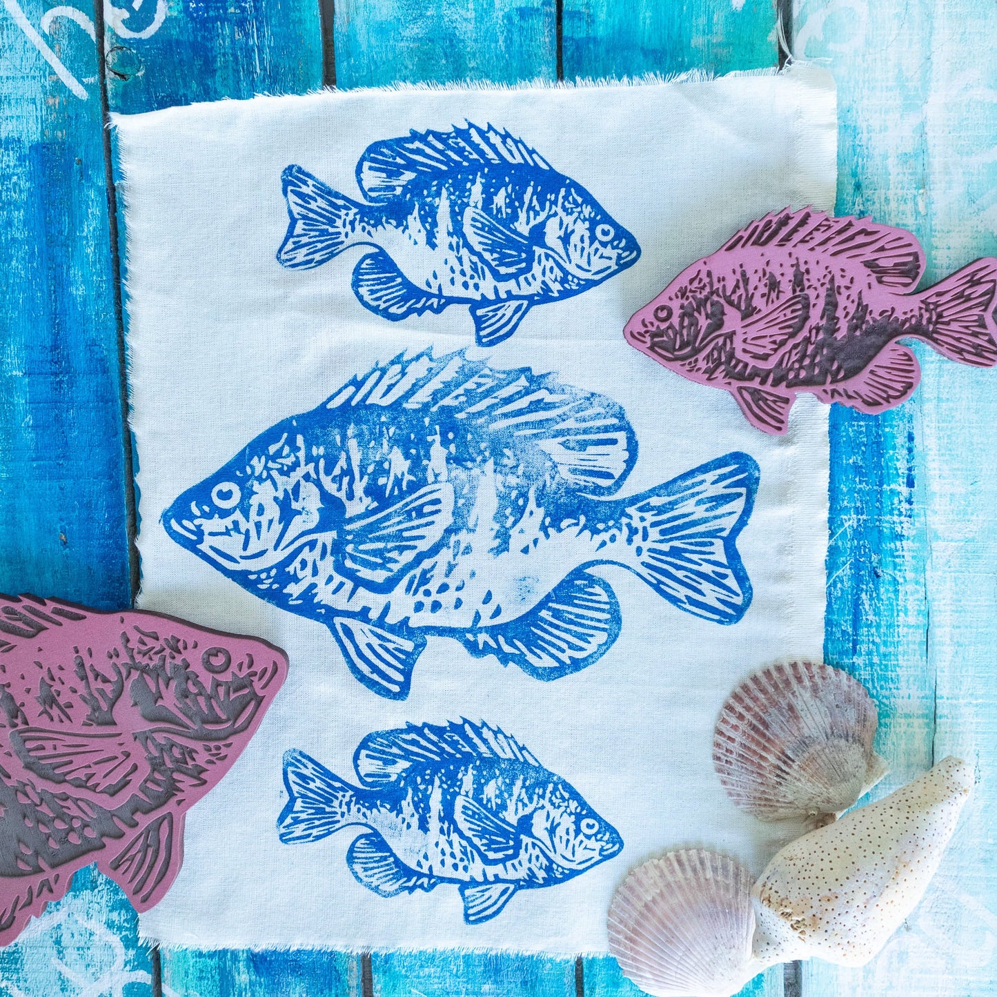 SELLO O TIMBRE PECES LAS LUPES