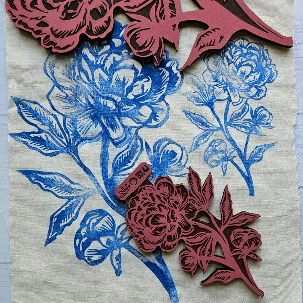 SELLO O TIMBRE FLORES CON 2 TAMANOS LAS LUPES
